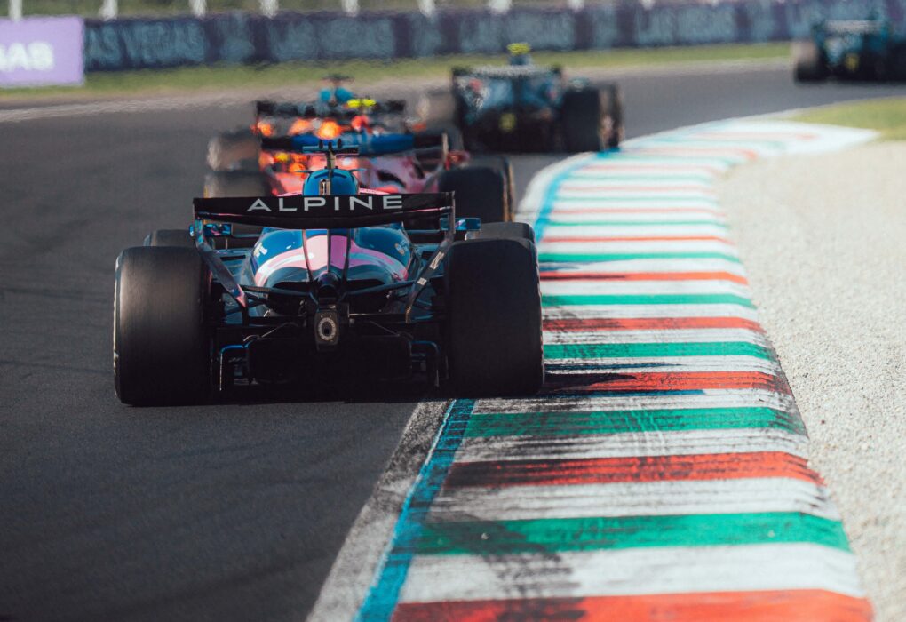Pierre Gasly au volant de l’Alpine A526 lors du Grand Prix d’Italie à Monza.