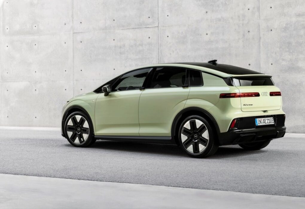 L’Audi A2 e-tron électrique lors de sa présentation à Paris.