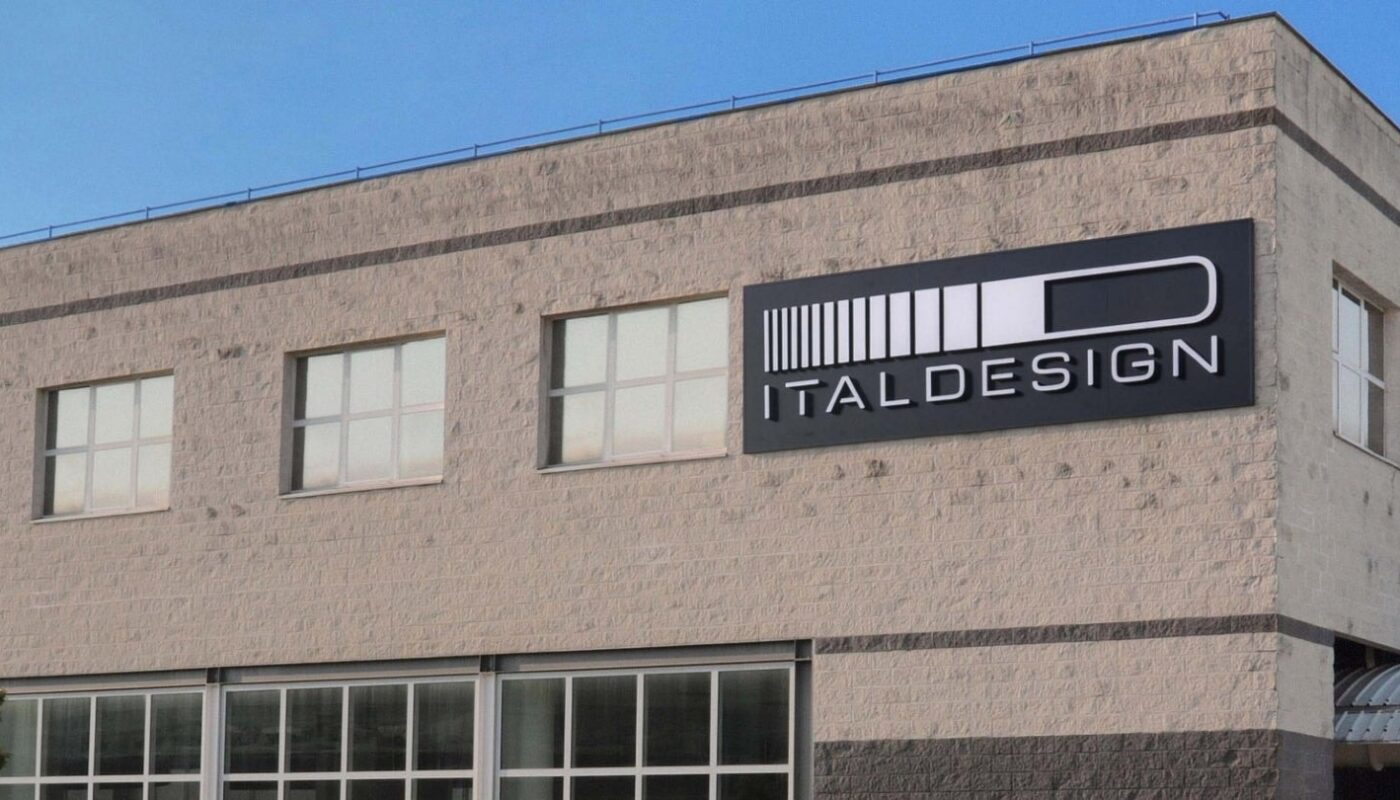 Le logo d’Italdesign, studio italien désormais contrôlé majoritairement par UST.
