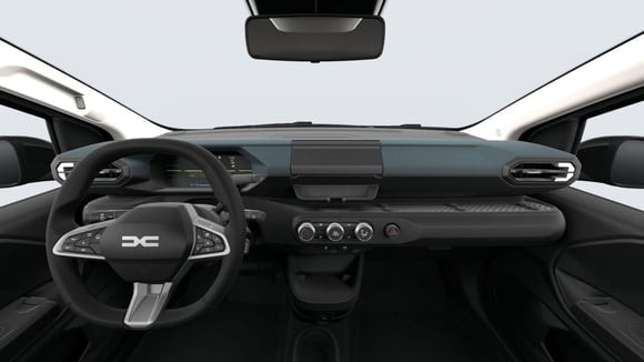 La nouvelle Dacia Spring d'entrée de gamme (Expression) est dépourvue d'écran tactile. © Dacia