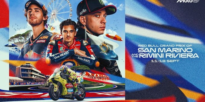 Une MotoGP en piste sur le circuit de Misano lors du Grand Prix de Saint-Marin.