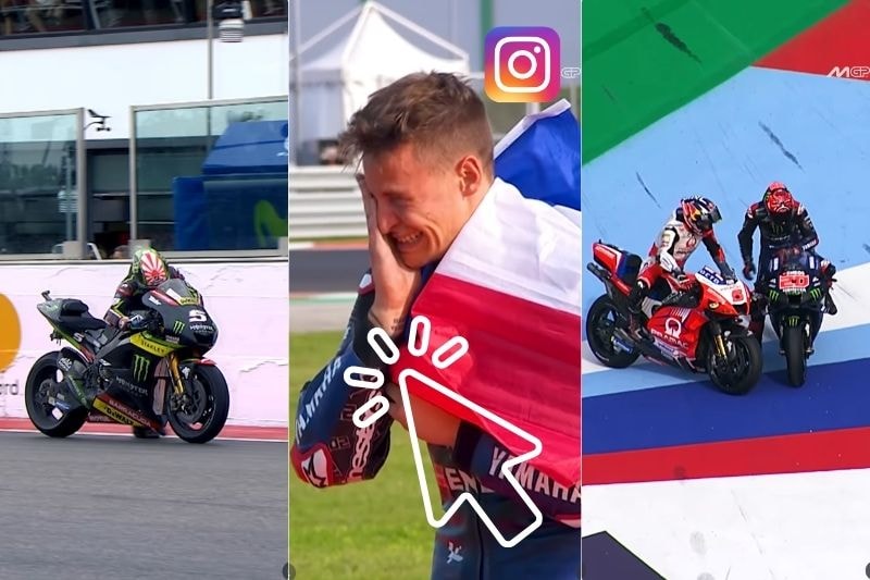 Johann Zarco et Fabio Quartararo lors de leurs moments marquants sur le circuit de Misano.