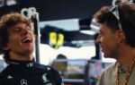Marco Bezzecchi et Kimi Antonelli réunis dans le garage Mercedes lors du week-end de Monza.