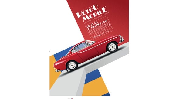 L'affiche officielle du salon Rétromobile 2027. © Rétromobile
