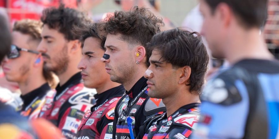 Marc Marquez au guidon de sa Ducati pendant le Grand Prix d’Aragon.
