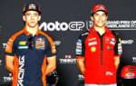 Pedro Acosta au guidon de la KTM RC16 pendant le Grand Prix d’Aragon.