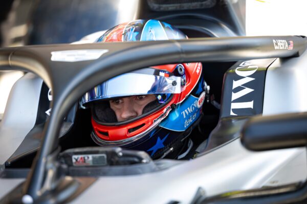 Colton Herta au volant de la Cadillac de Formule 1 lors des essais à Monza.
