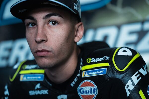 Raul Fernandez sur l’Aprilia du team Trackhouse au circuit de Misano.