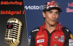 Marc Marquez répond aux médias avant le Grand Prix MotoGP de Saint-Marin à Misano.
