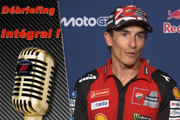 Marc Marquez répond aux médias avant le Grand Prix MotoGP de Saint-Marin à Misano.