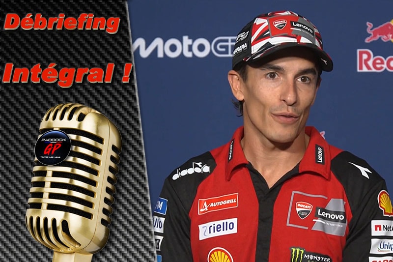 Marc Marquez répond aux médias avant le Grand Prix MotoGP de Saint-Marin à Misano.