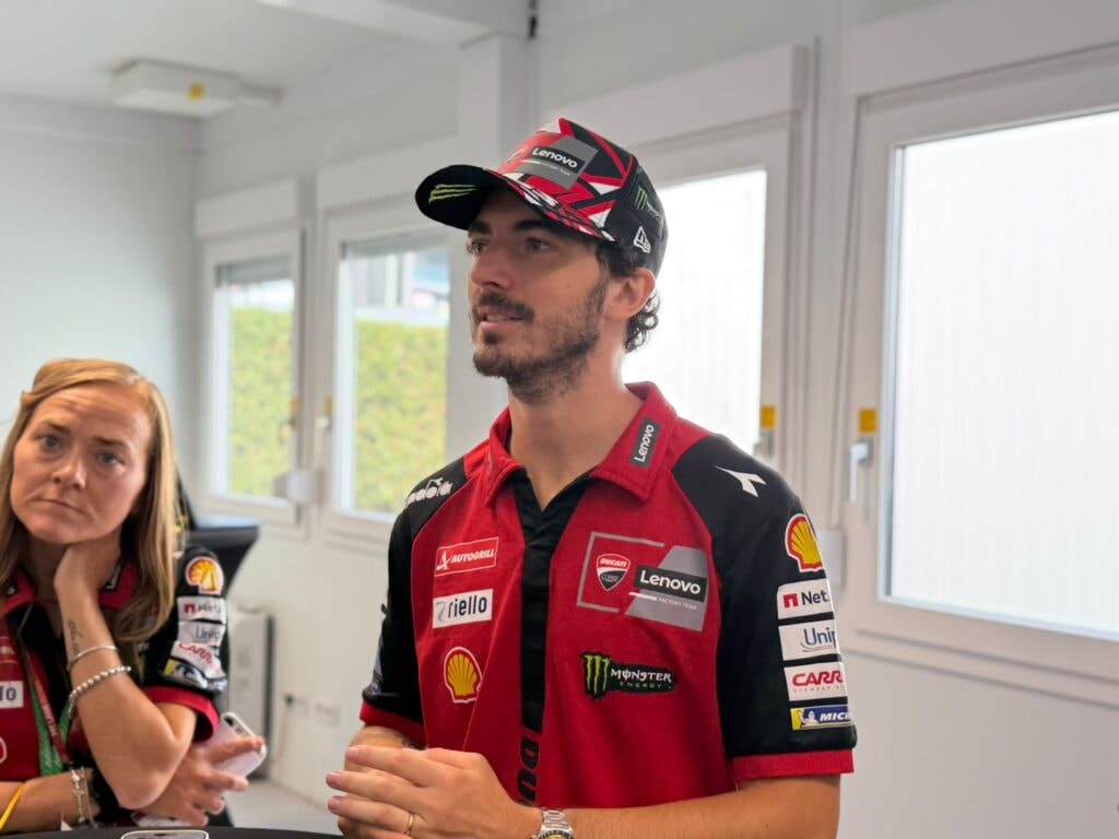 Pecco Bagnaia avec Ducati au Grand Prix de Saint-Marin à Misano