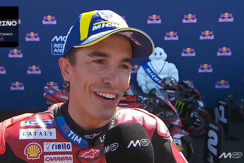 Marc Márquez sur la Ducati GP26 pendant les qualifications MotoGP à Misano.