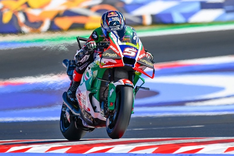 Johann Zarco en piste lors du Grand Prix MotoGP de Saint-Marin à Misano.