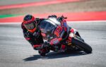 Senna Agius en piste pendant les qualifications Moto2 à Misano.