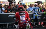 Marc Marquez au guidon de sa Ducati pendant le Sprint MotoGP disputé sur le circuit de Misano.