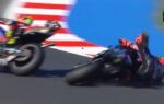 Fabio Quartararo au guidon de sa Yamaha pendant le Sprint MotoGP à Misano.