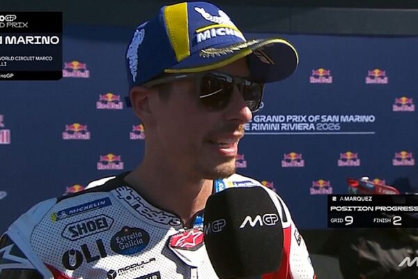 Alex Marquez sur sa Ducati Gresini lors du Grand Prix MotoGP de Saint-Marin à Misano.