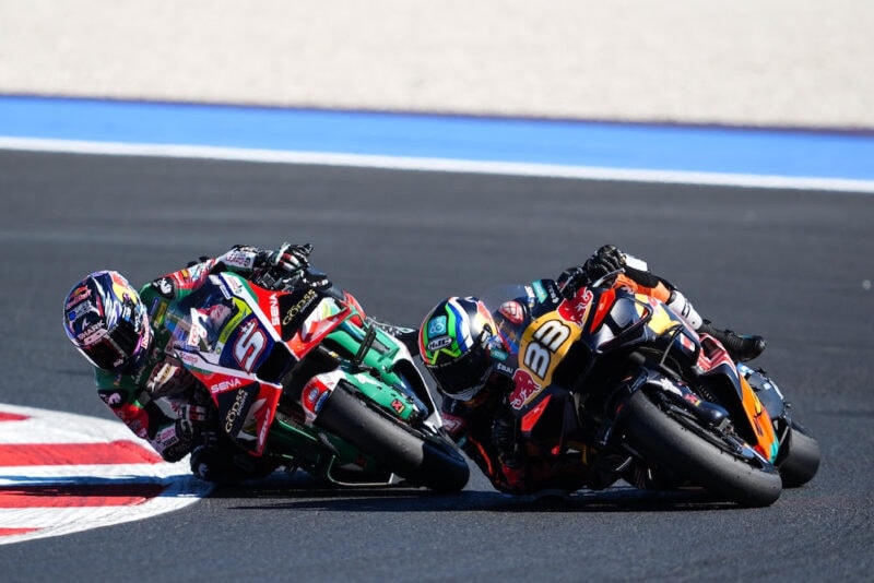 Johann Zarco en piste lors du Grand Prix de Saint-Marin MotoGP à Misano.