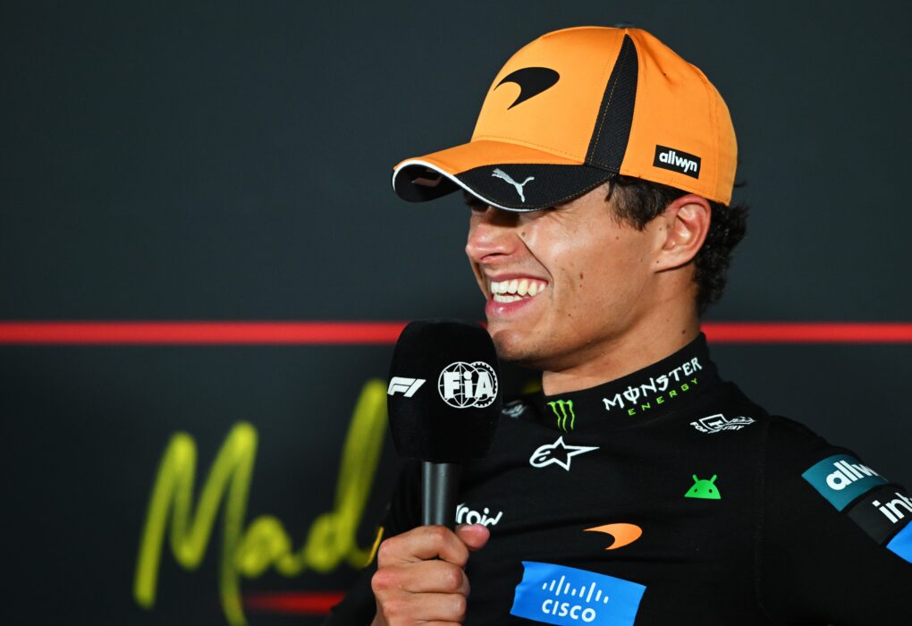 Lando Norris au volant de sa McLaren pendant le Grand Prix d’Espagne à Madrid.