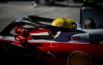 Lewis Hamilton au volant de sa Ferrari pendant le Grand Prix d’Espagne sur le circuit Madring.