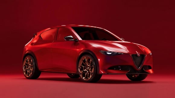 Maquette de style du futur SUV Alfa Romeo de segment C.