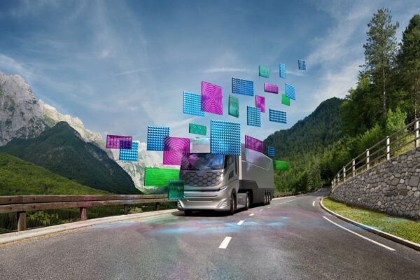 Un groupe motopropulseur électrique Bosch destiné aux camions lourds présenté à l’IAA de Hanovre.