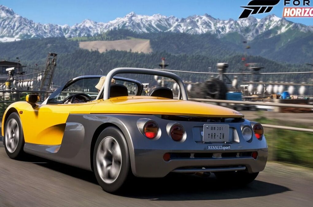 Le Renault Sport Spider présenté dans l’univers de Forza Horizon 6.