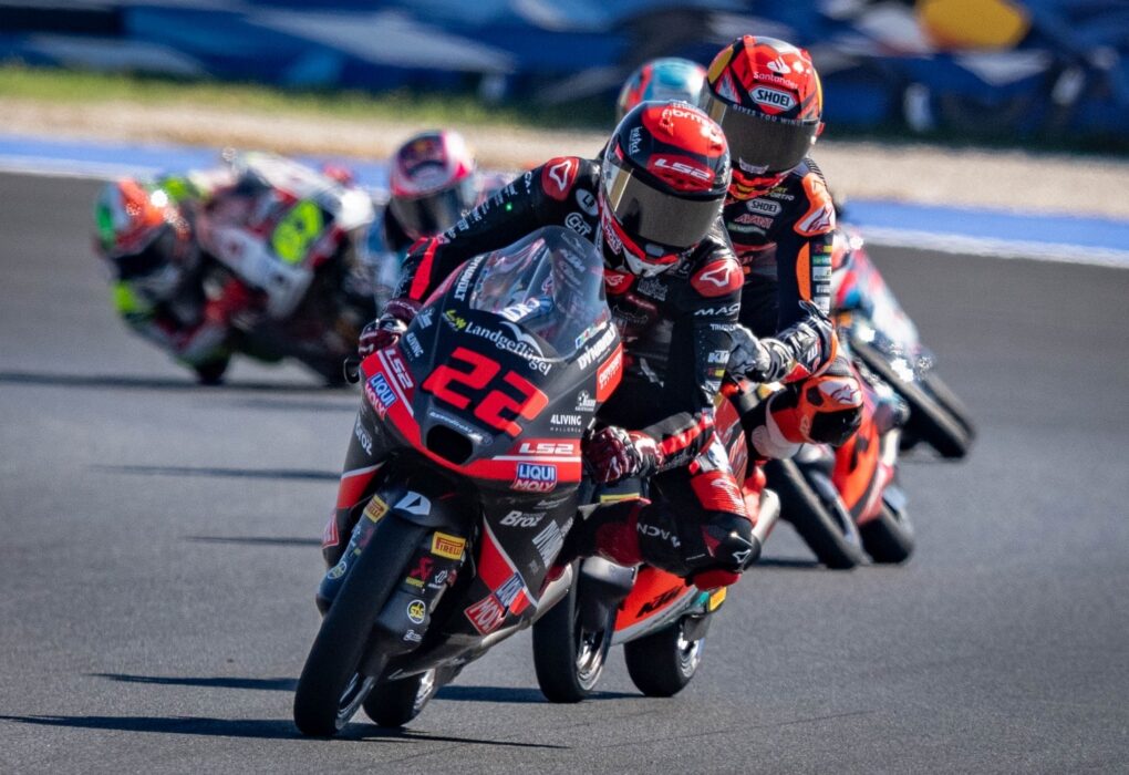 David Almansa en piste pendant la première journée du Grand Prix d’Autriche Moto3.