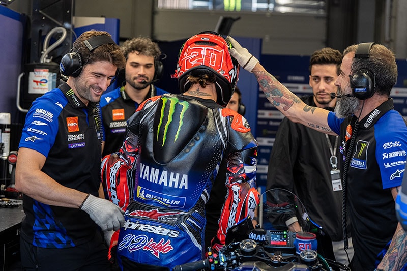 Fabio Quartararo au guidon de sa Yamaha YZR-M1 sur le Red Bull Ring lors du GP d’Autriche.