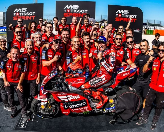 Marc Marquez avec Ducati lors du rendez-vous MotoGP de Misano.