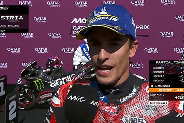 Classement de la Q2 affiché après les qualifications MotoGP en Autriche.