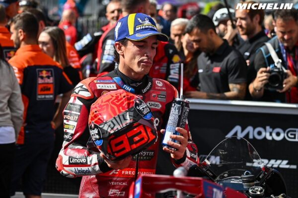 Marc Marquez au guidon de sa Ducati sur le Red Bull Ring en Autriche.