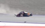 Pedro Acosta au guidon de sa moto pendant le Grand Prix d’Autriche MotoGP.