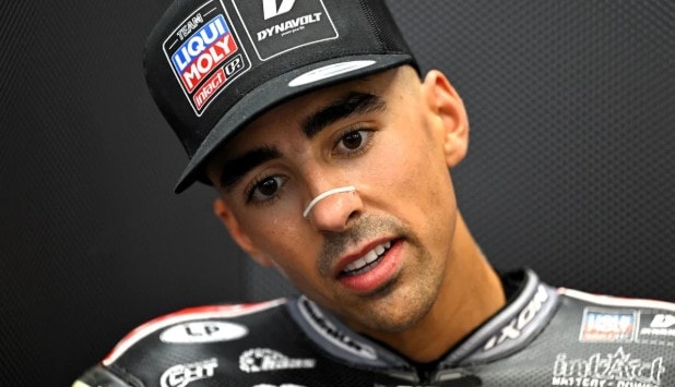 Senna Agius sur sa moto avant ses premiers essais MotoGP avec KTM.