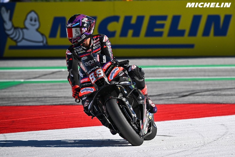 Jorge Martin au guidon de son Aprilia pendant le Grand Prix d’Autriche au Red Bull Ring.