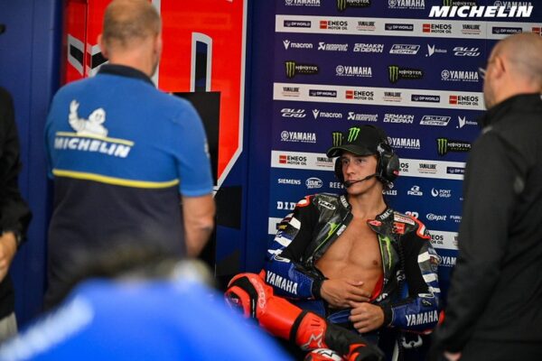 Fabio Quartararo au guidon de sa Yamaha lors d’un week-end de MotoGP.