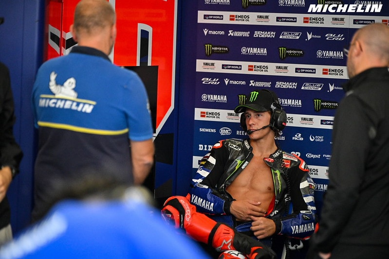 Fabio Quartararo au guidon de sa Yamaha lors d’un week-end de MotoGP.