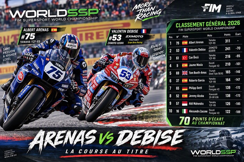 Des pilotes de Supersport en piste sur le circuit de Cremona.