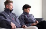 Nico Hulkenberg et Gabriel Bortoleto, pilotes de l'écurie Audi en Formule 1.