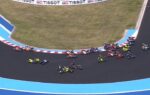 Des pilotes de MotoGP sur la piste du Balaton Park, en Hongrie.