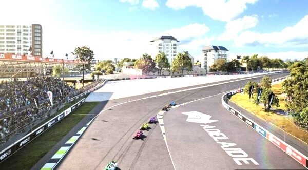 Vue du projet de circuit destiné au MotoGP à Adélaïde.