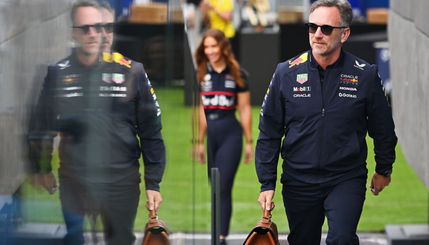 Portrait de Christian Horner, ancien patron de l'écurie Red Bull en Formule 1.