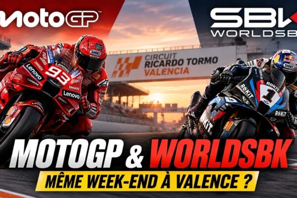 Des motos de compétition sur la piste d'un circuit lors d'un week-end de course.