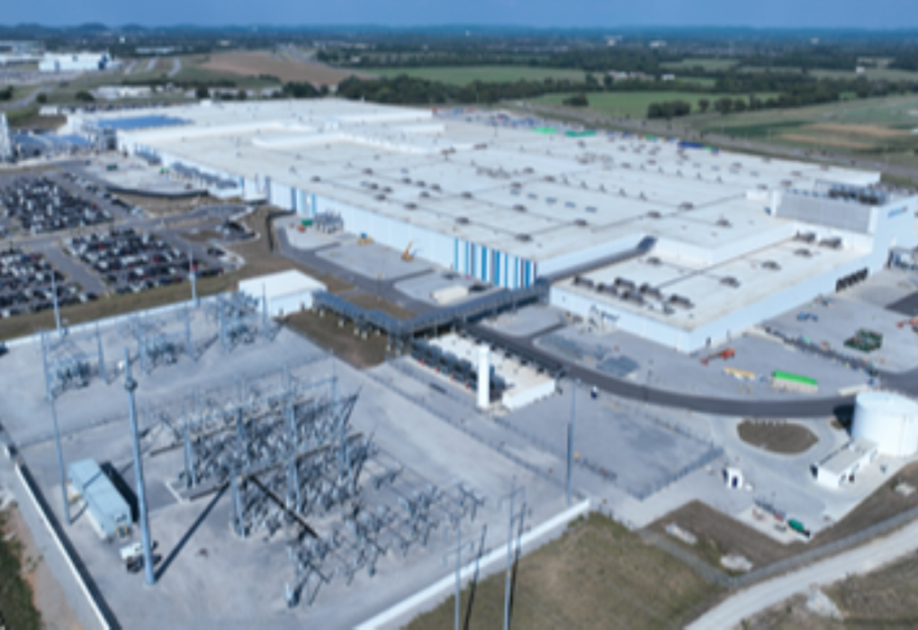 Site de production de cellules de batteries Ultium Cells à Spring Hill, dans le Tennessee.