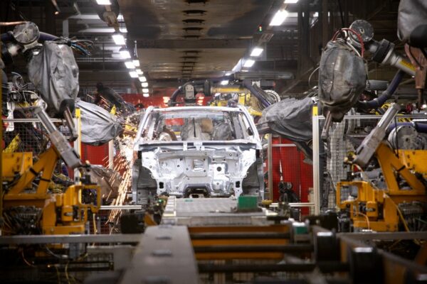 Un Volkswagen Atlas dans l'usine d'assemblage de Chattanooga, dans le Tennessee.