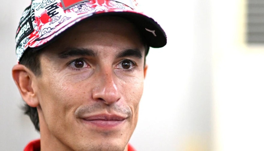 Marc Marquez au guidon de sa Ducati en MotoGP.