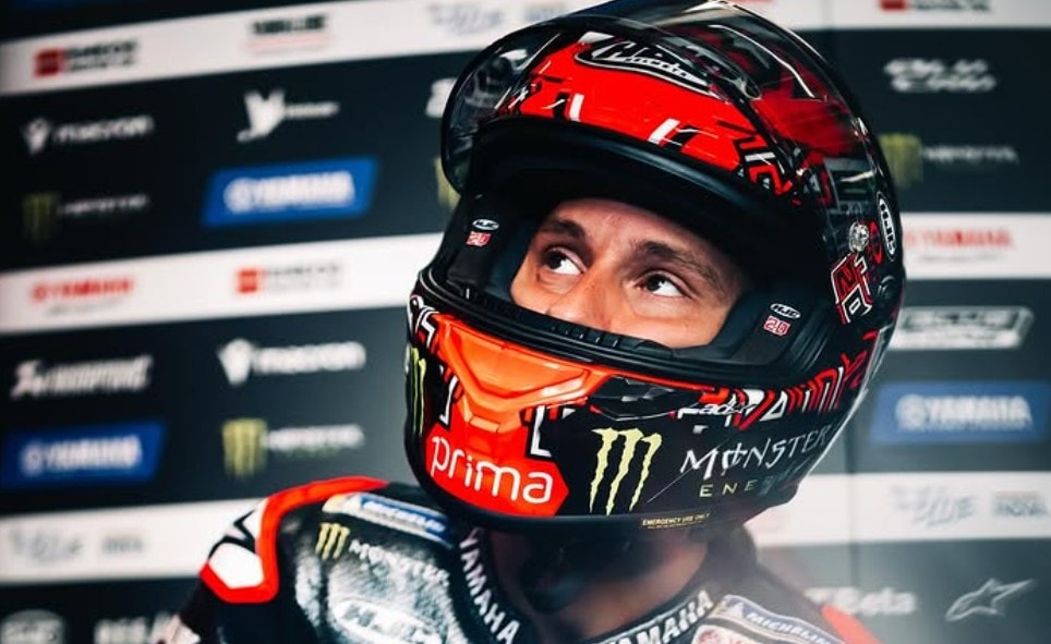 Fabio Quartararo au guidon de sa Yamaha en MotoGP.