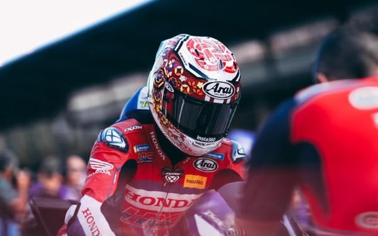 Le pilote japonais Takaaki Nakagami lors d'un week-end de MotoGP.