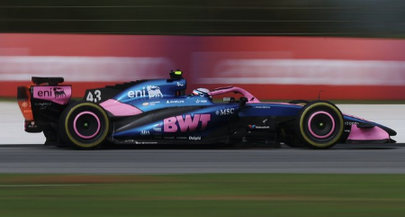 La monoplace Alpine de Franco Colapinto lors d'un Grand Prix de F1.